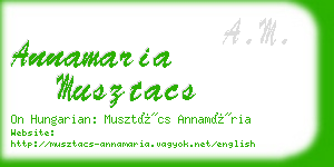 annamaria musztacs business card